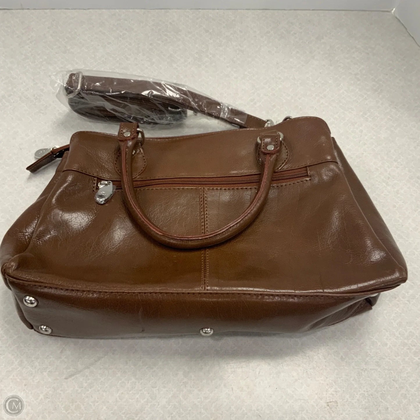 Handbag Leather By ASHWOOD, Size: Medium