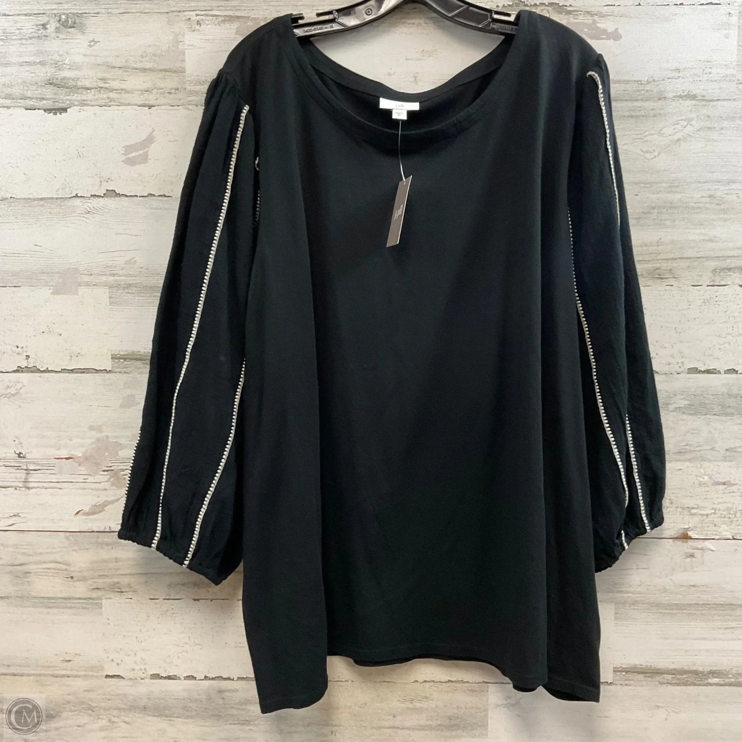Top Long Sleeve By J. Jill In Black, Size: 4x