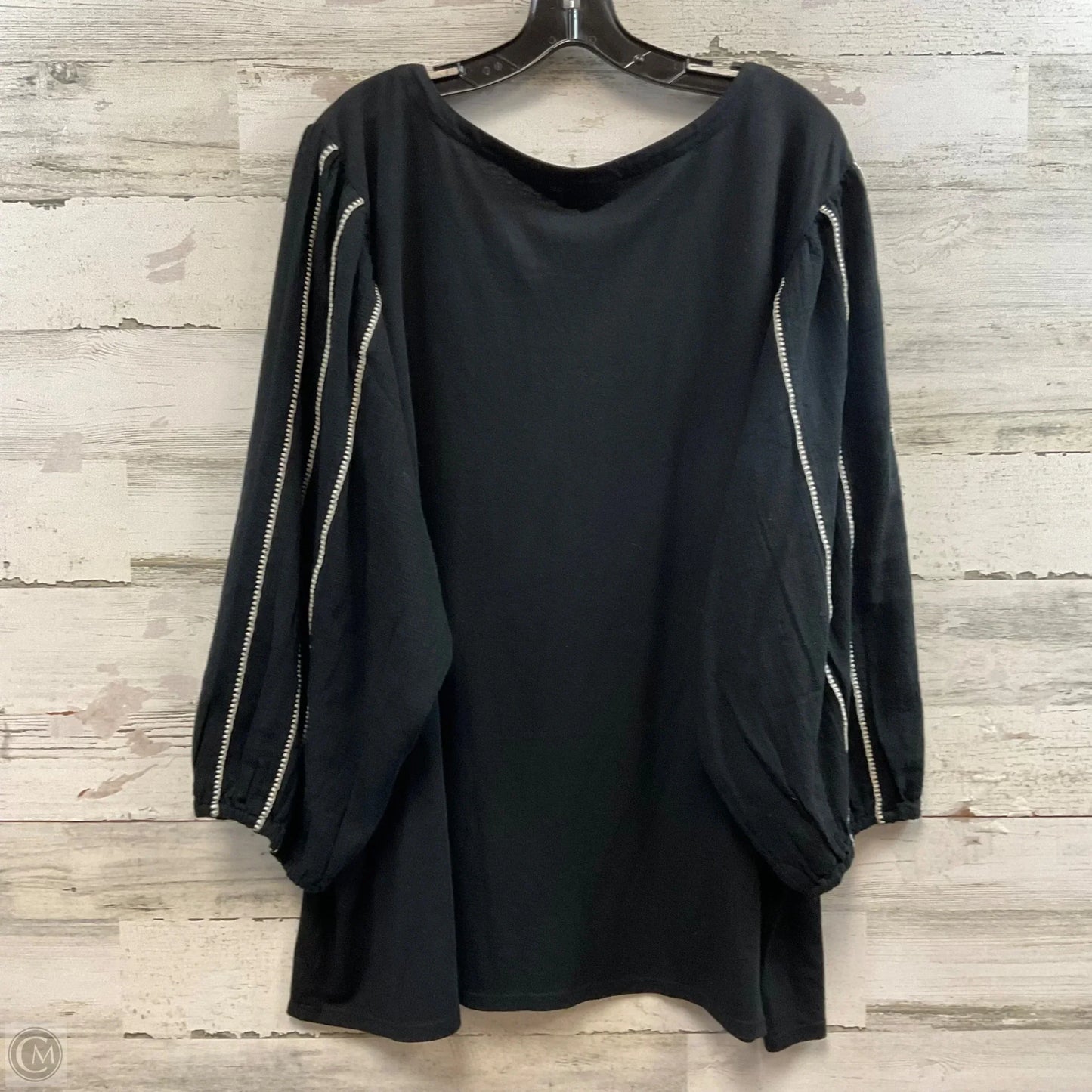 Top Long Sleeve By J. Jill In Black, Size: 4x