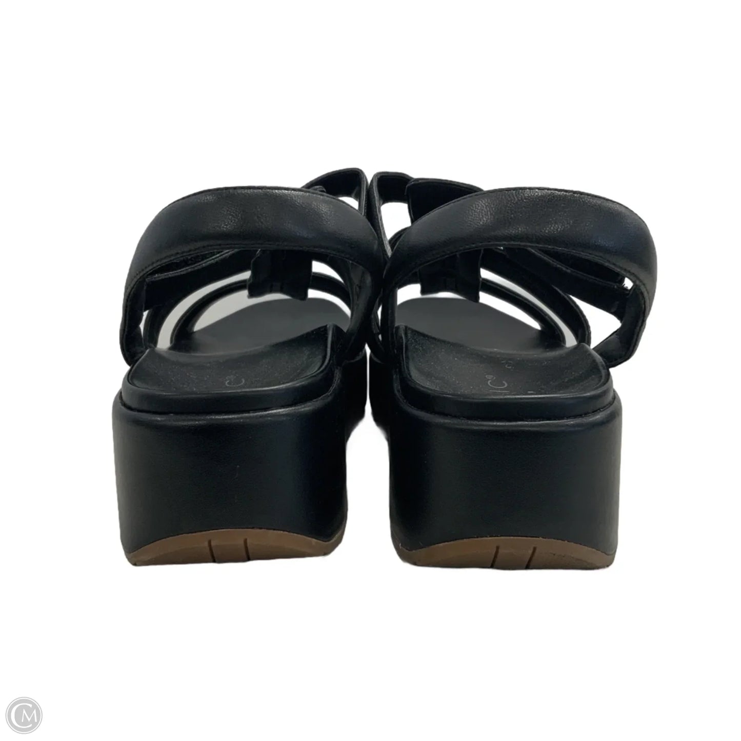 Sandals Heels Wedge By Vionic In Black, Size: 12