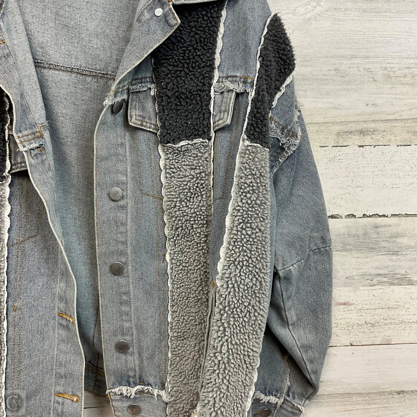 Jacket Denim By Pol In Blue Denim, Size: S
