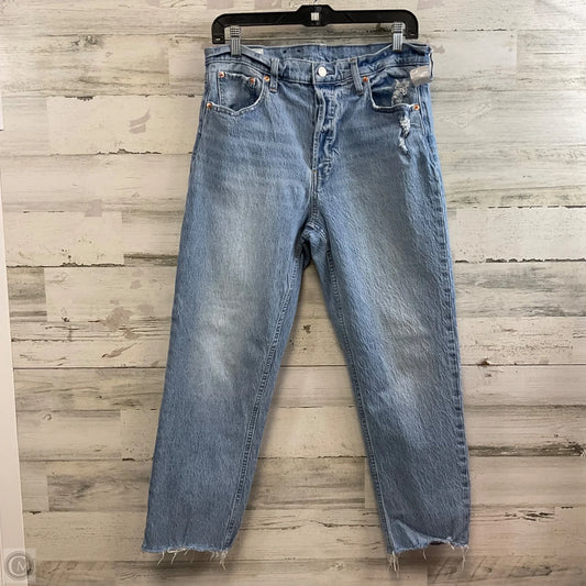 Jeans Straight By Gap In Blue Denim, Size: 12