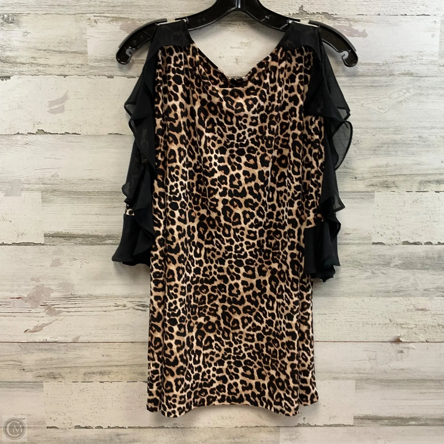 Top Short Sleeve By Bold Elements In Animal Print, Size: 1x