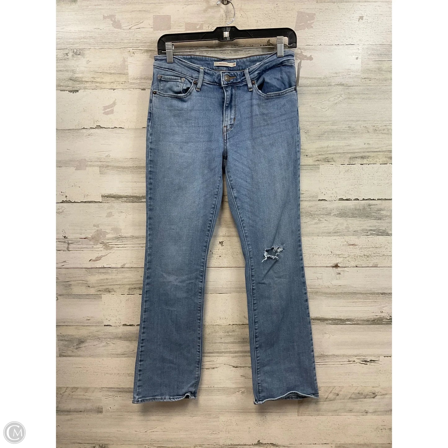 Jeans Boot Cut By Levis In Blue Denim, Size: 10
