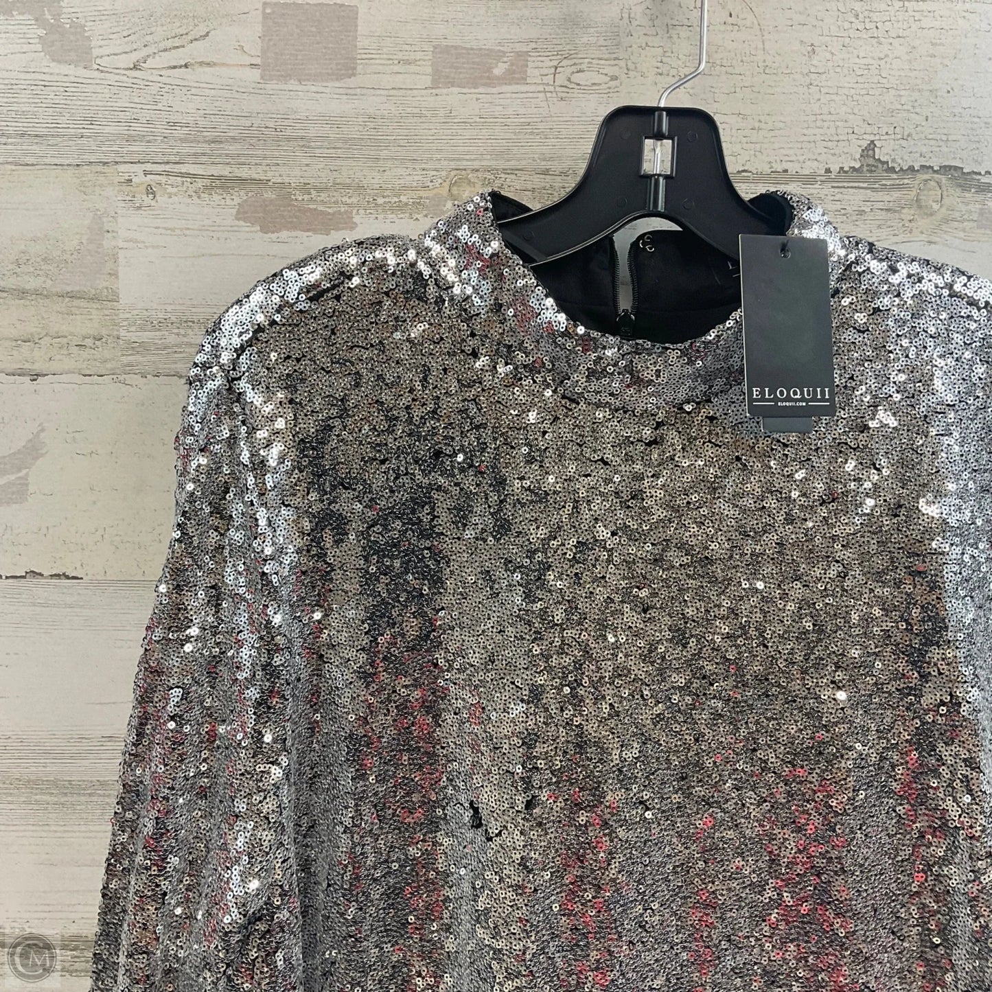 Dress Party Short By Eloquii In Silver, Size: 2x