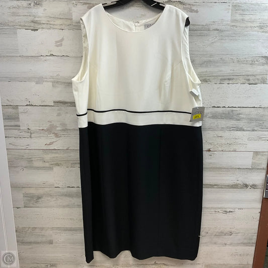 Dress Work By Kasper In Black & White, Size: 3x