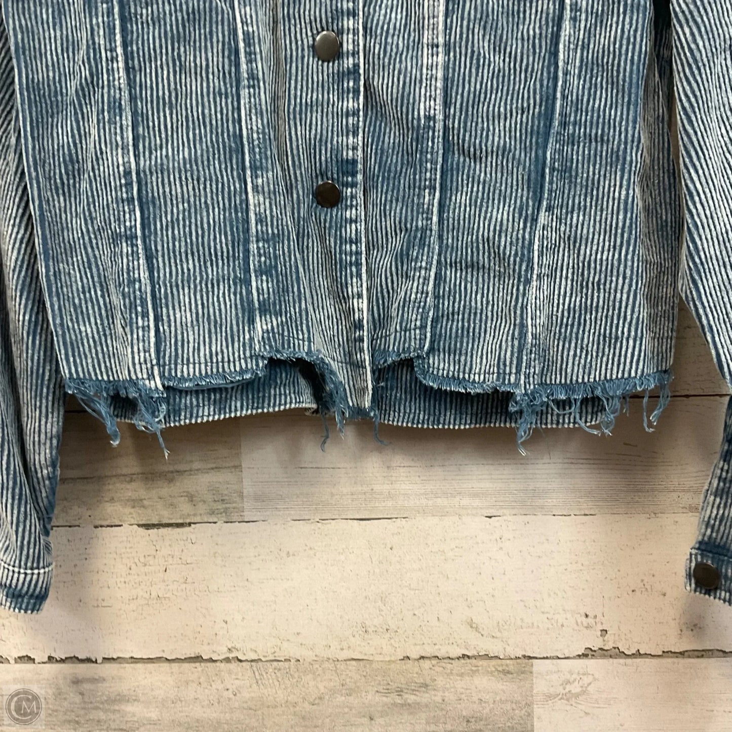 Jacket Shirt By Pol In Blue, Size: M