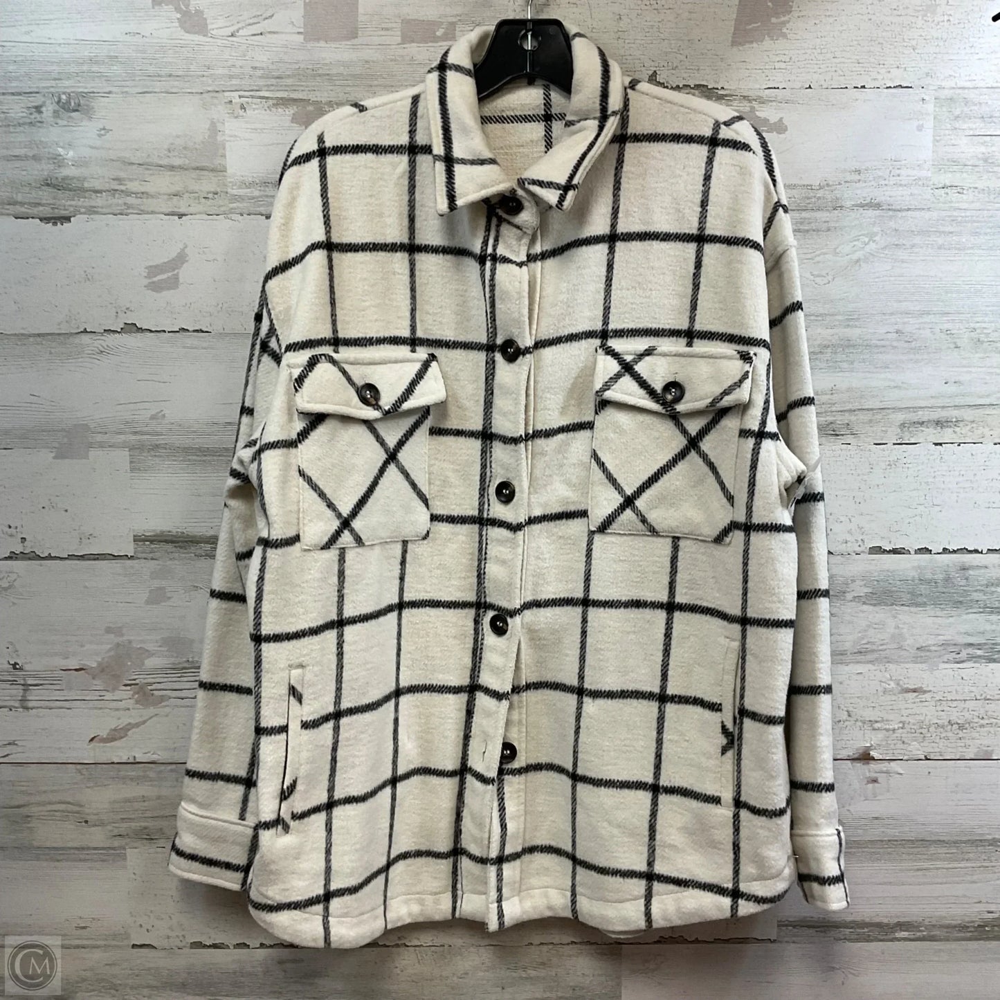 Jacket Shirt By Staccato In White, Size: M