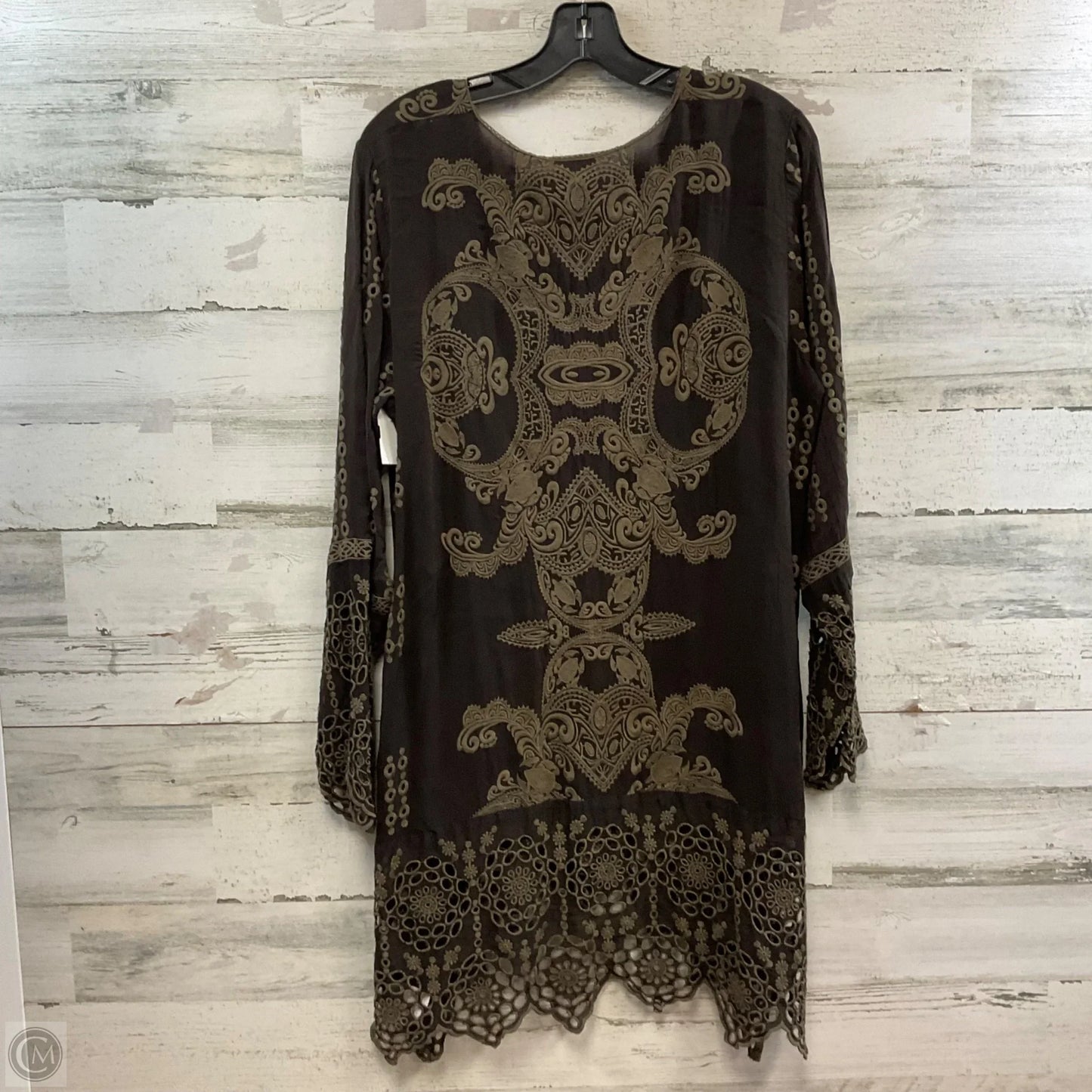 Tunic Long Sleeve By Johnny Was In Brown, Size: M