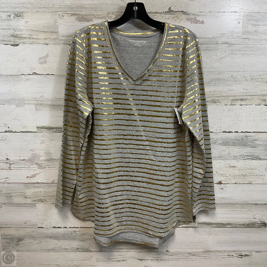 Top Long Sleeve By Soft Surroundings In Grey, Size: L