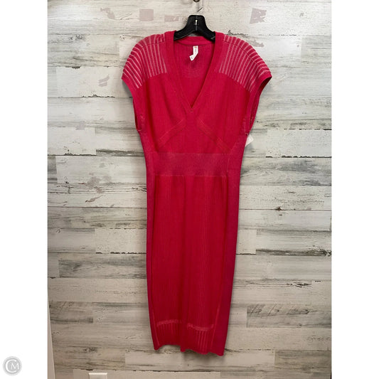 Dress Casual Midi By Daily Practice By Anthropologie In Pink, Size: L