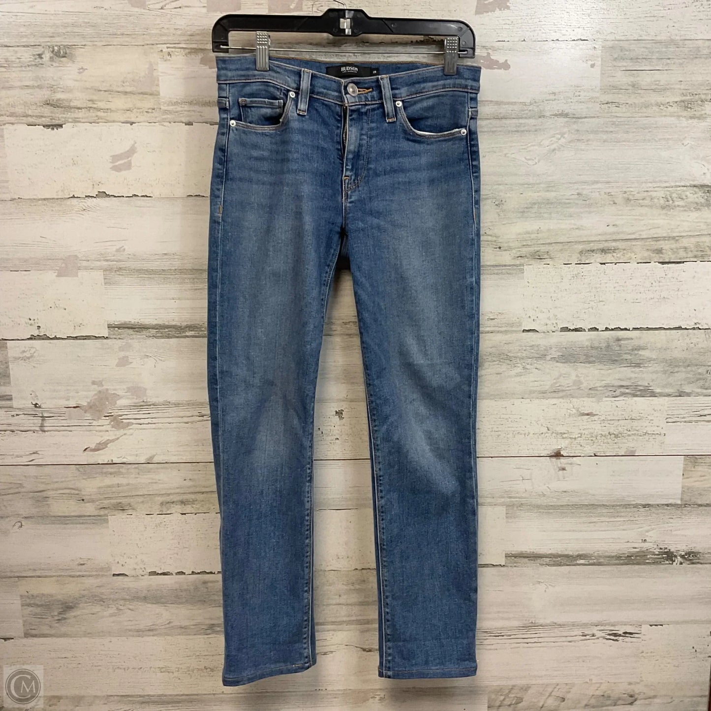 Jeans Straight By Hudson In Blue Denim, Size: 0