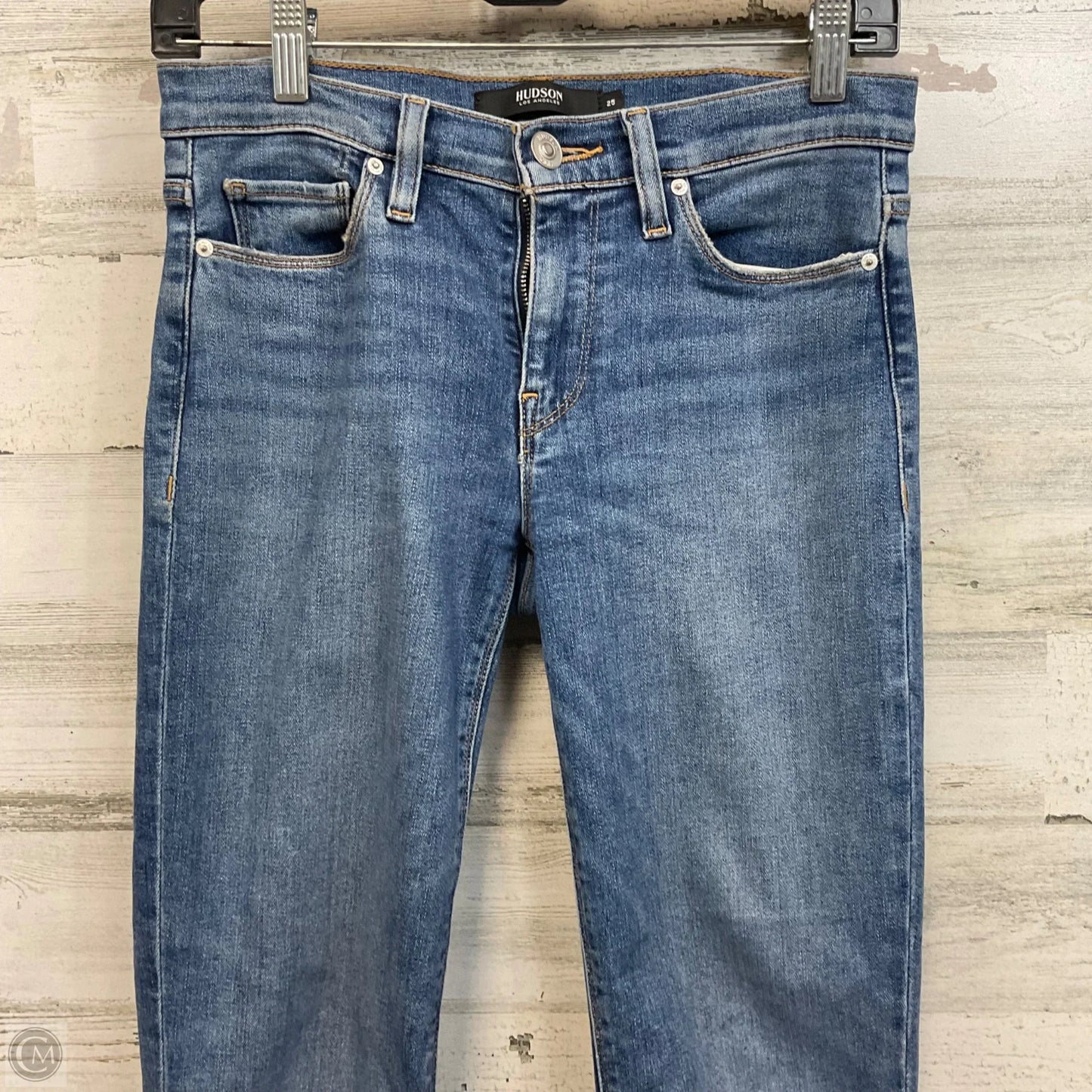 Jeans Straight By Hudson In Blue Denim, Size: 0