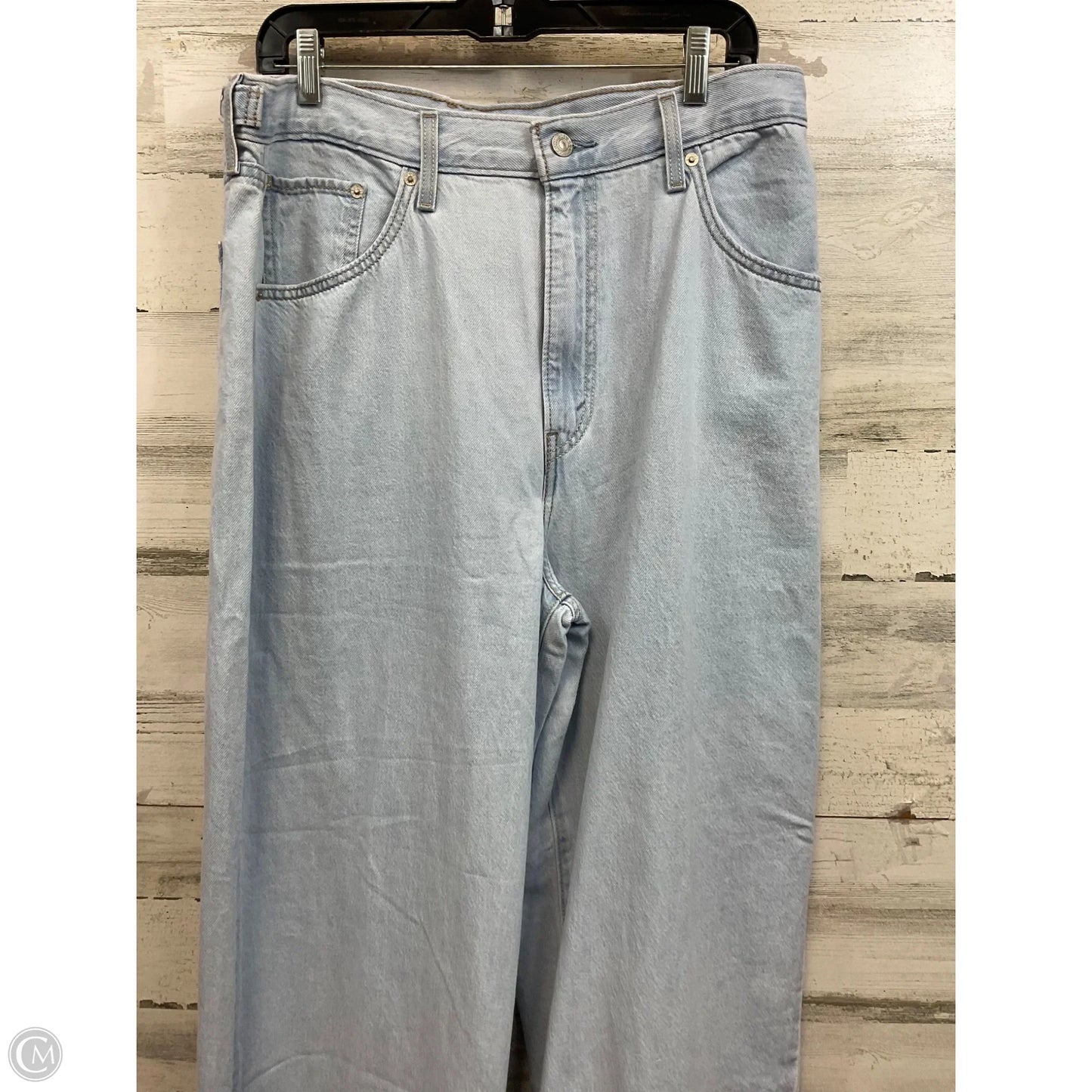 Jeans Wide Leg By Levis In Blue Denim, Size: 14