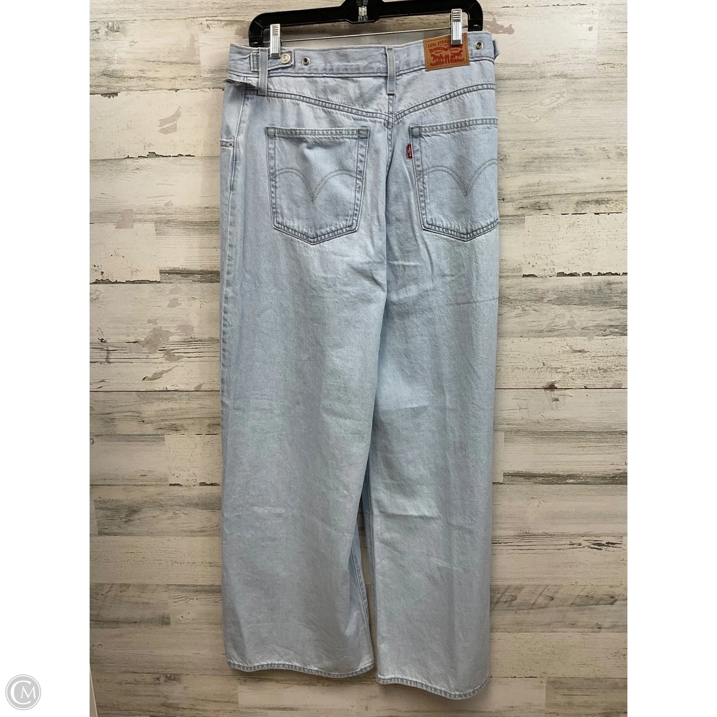 Jeans Wide Leg By Levis In Blue Denim, Size: 14