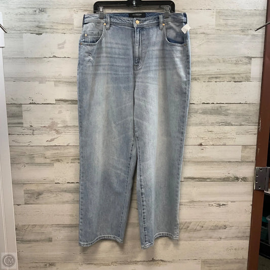 Jeans Wide Leg By Liverpool In Blue Denim, Size: 16
