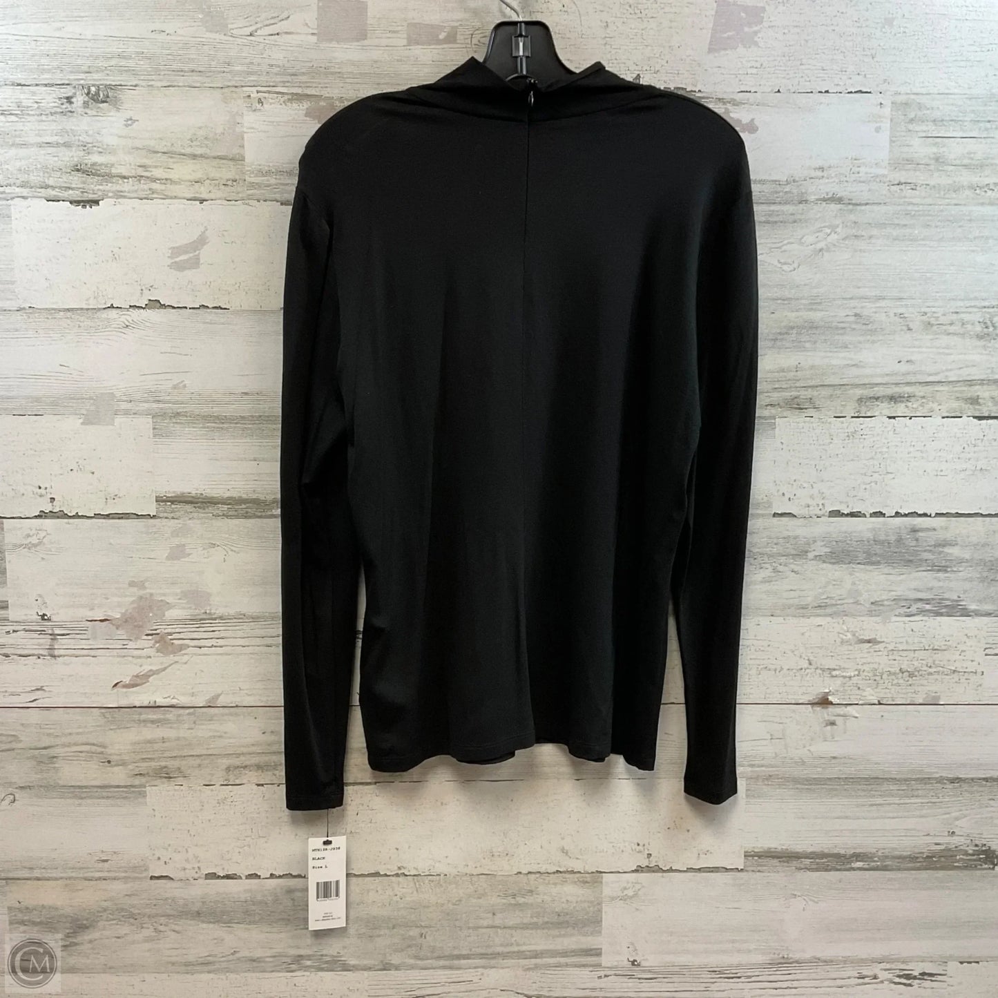 Top Long Sleeve Designer By Lafayette 148 In Black, Size: L
