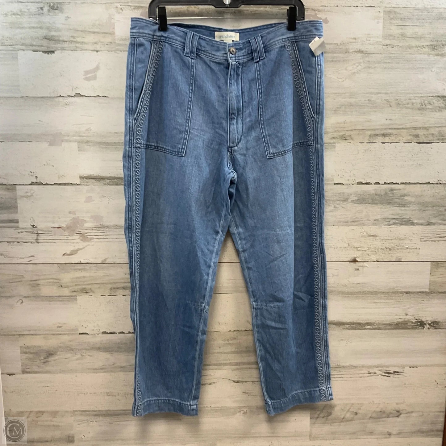 Jeans Straight By Sundance In Blue Denim, Size: 14