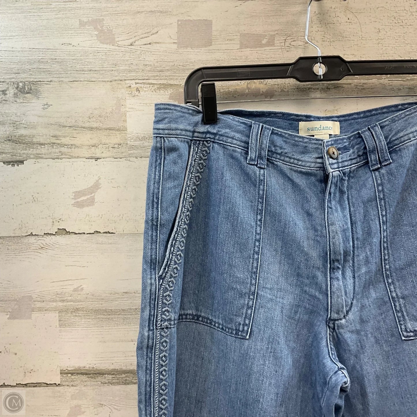 Jeans Straight By Sundance In Blue Denim, Size: 14