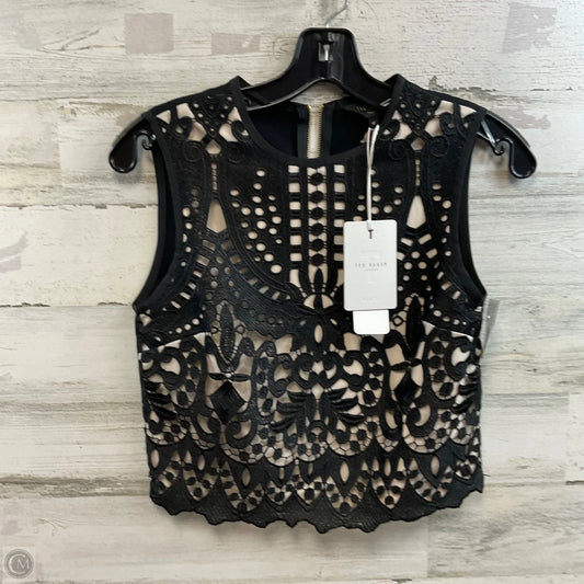 Blouse Sleeveless By Ted Baker In Black, Size: XS