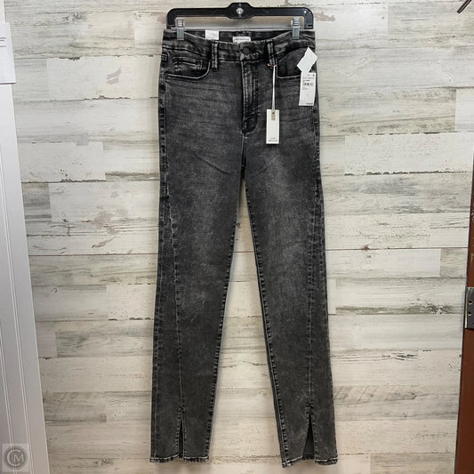 Jeans Straight By Good American In Black Denim, Size: 8