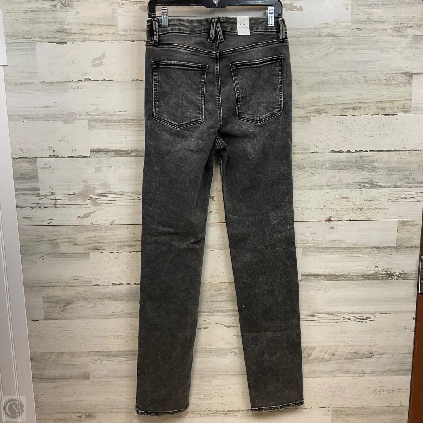 Jeans Straight By Good American In Black Denim, Size: 8