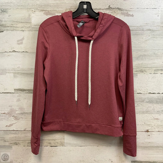 Athletic Top Long Sleeve Hoodie By Vuori In Red, Size: S