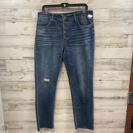 Jeans Straight By Kut In Blue Denim, Size: 14l