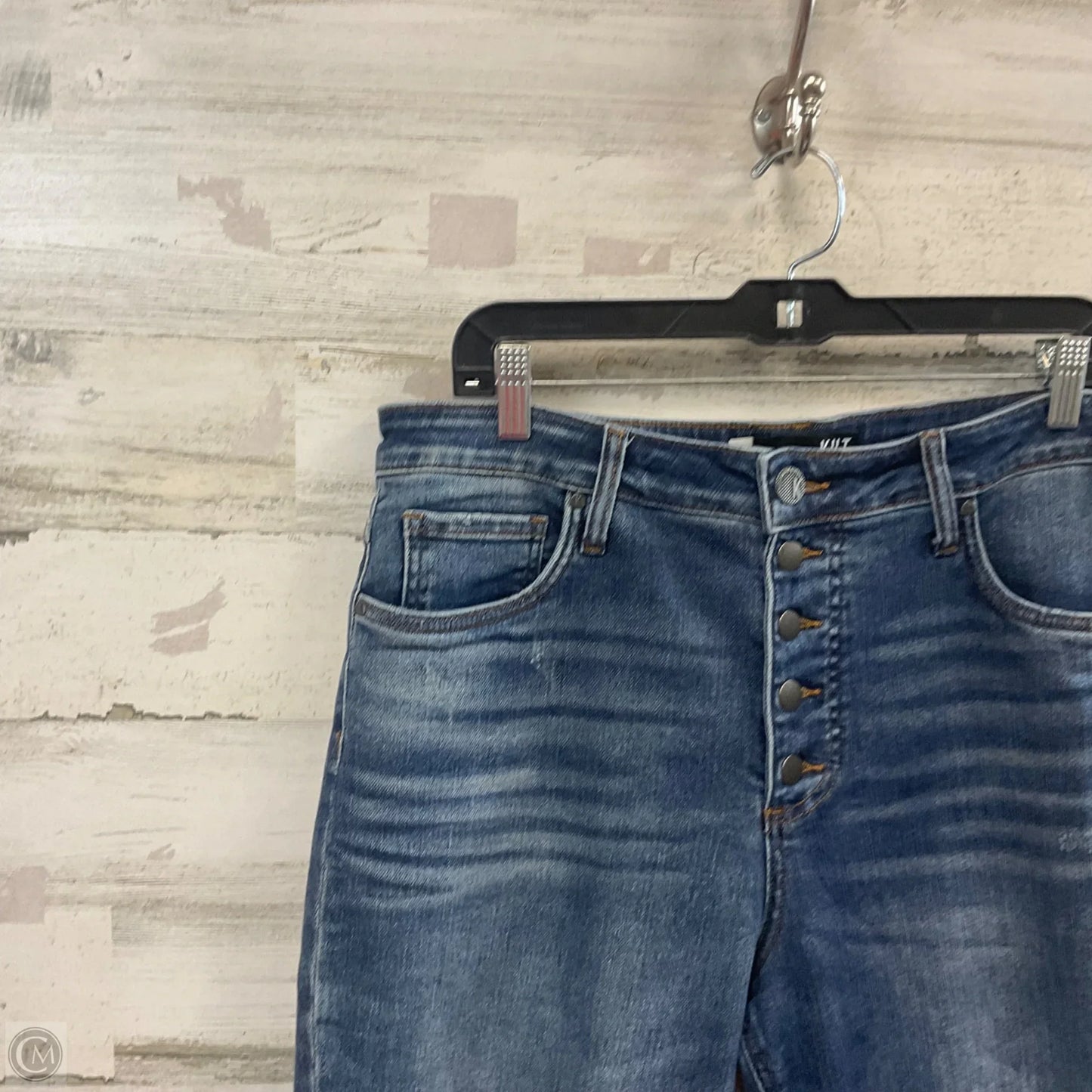 Jeans Straight By Kut In Blue Denim, Size: 14l