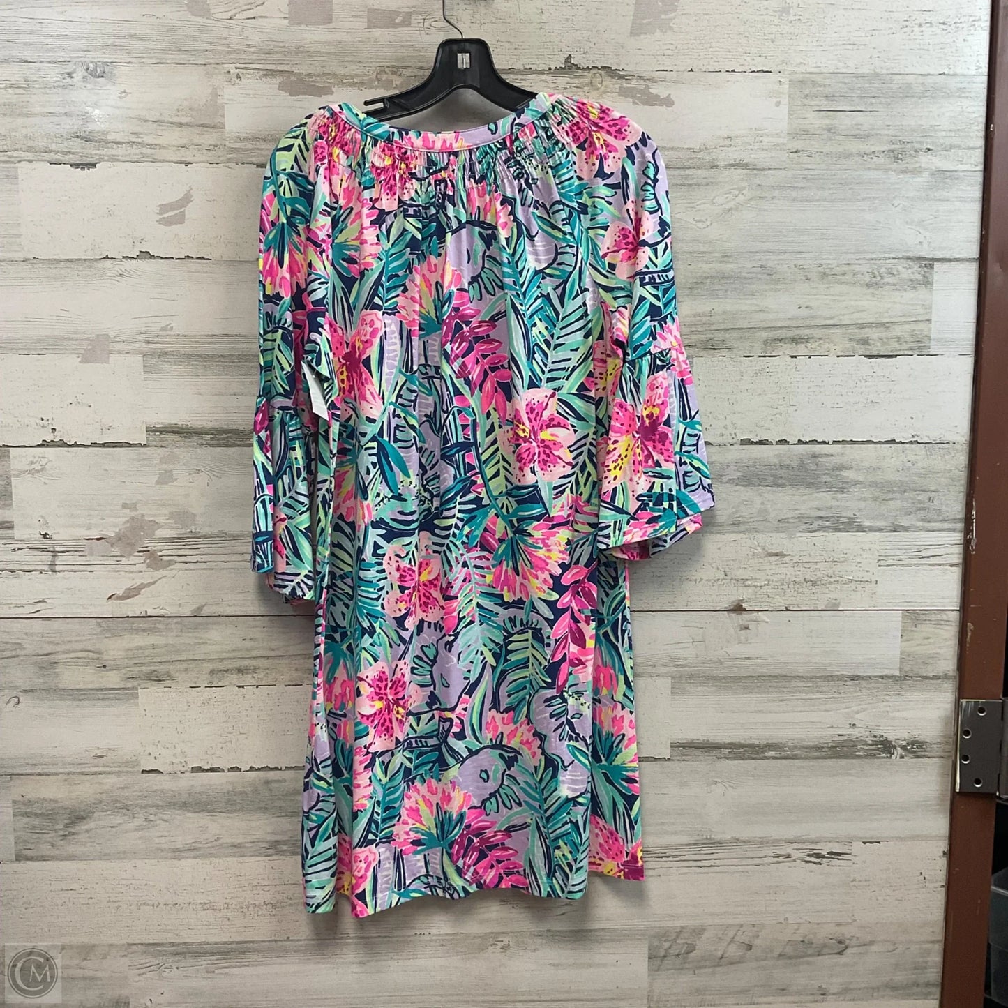 Dress Casual Short By Lilly Pulitzer In Green & Pink, Size: M