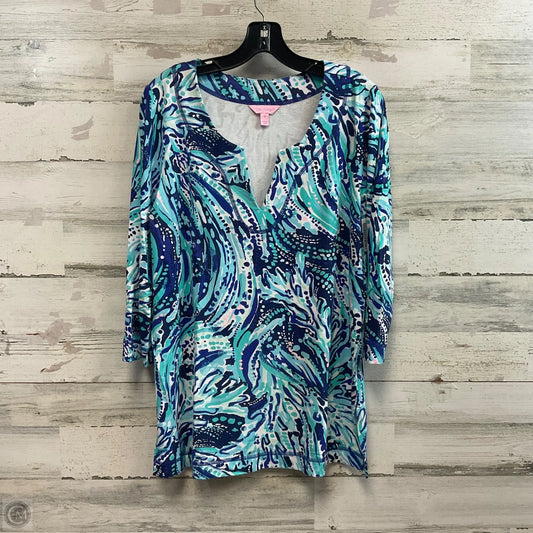 Tunic Long Sleeve By Lilly Pulitzer In Blue, Size: M