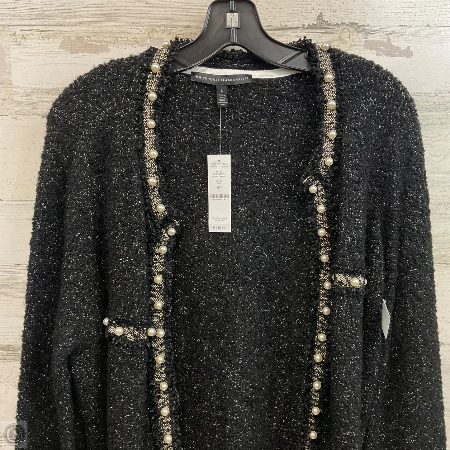 Sweater Cardigan By White House Black Market In Black, Size: L