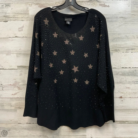 Sweater By Adrienne Vittadini In Black, Size: 2x