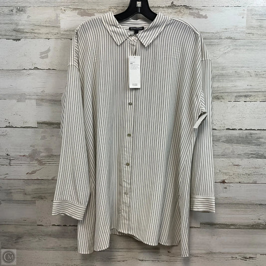 Blouse Long Sleeve By Eileen Fisher In Cream, Size: L