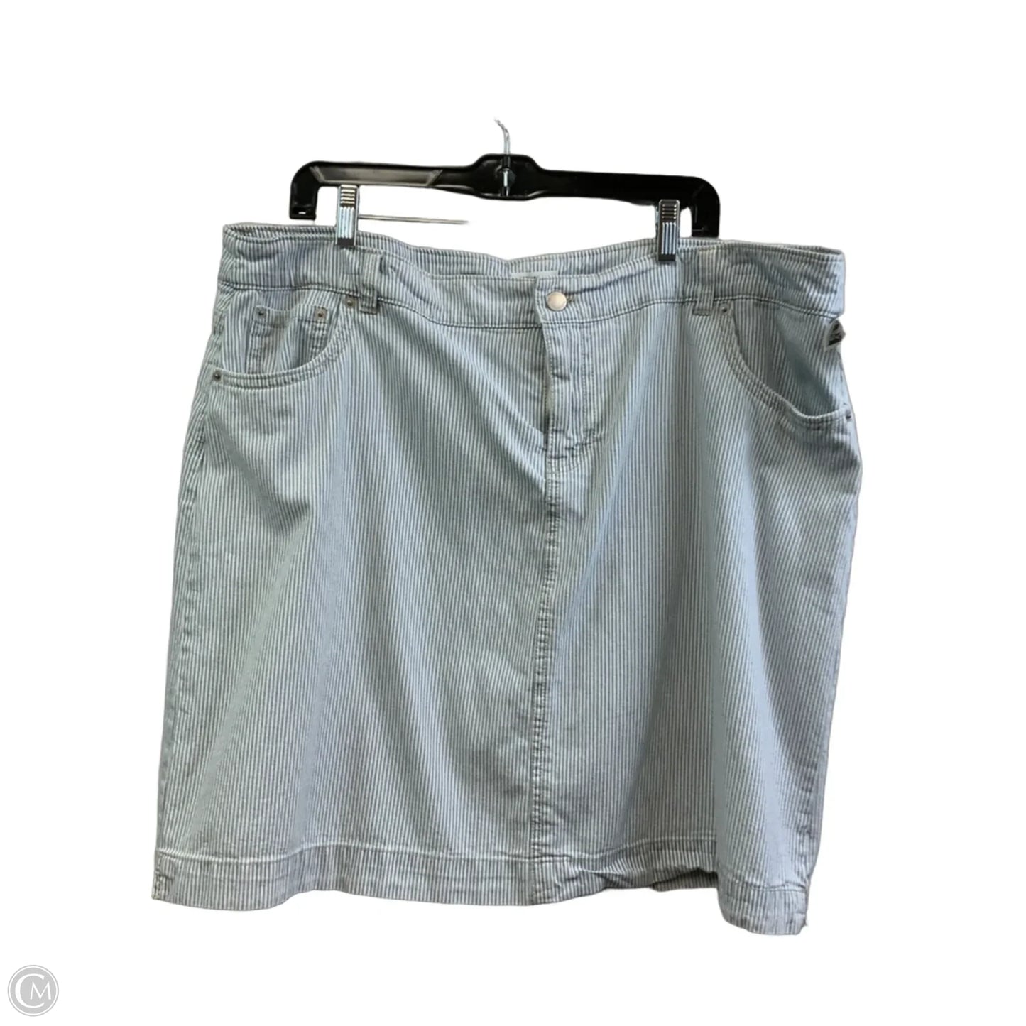 Skirt Mini & Short By Westport In Blue & White, Size: 16
