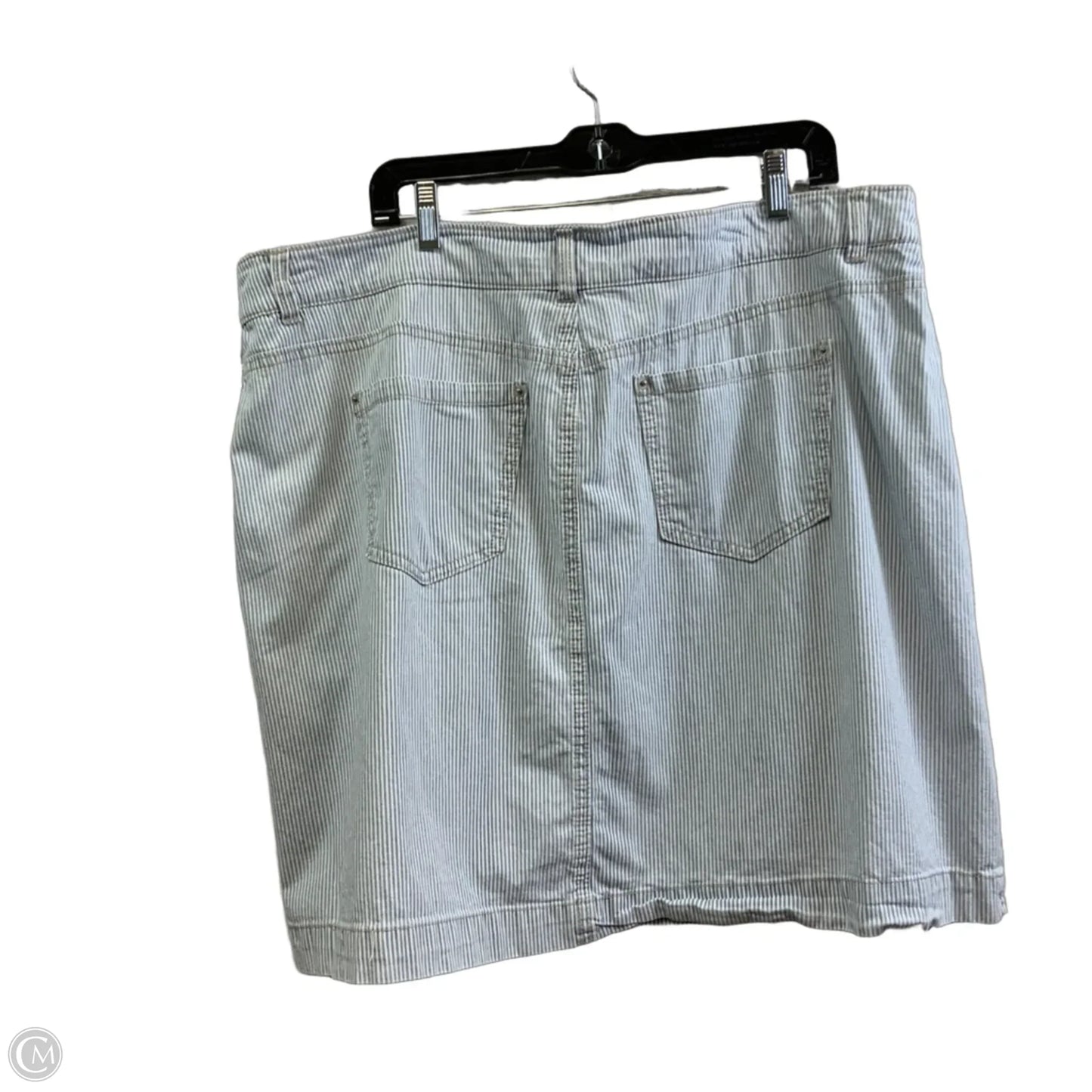 Skirt Mini & Short By Westport In Blue & White, Size: 16