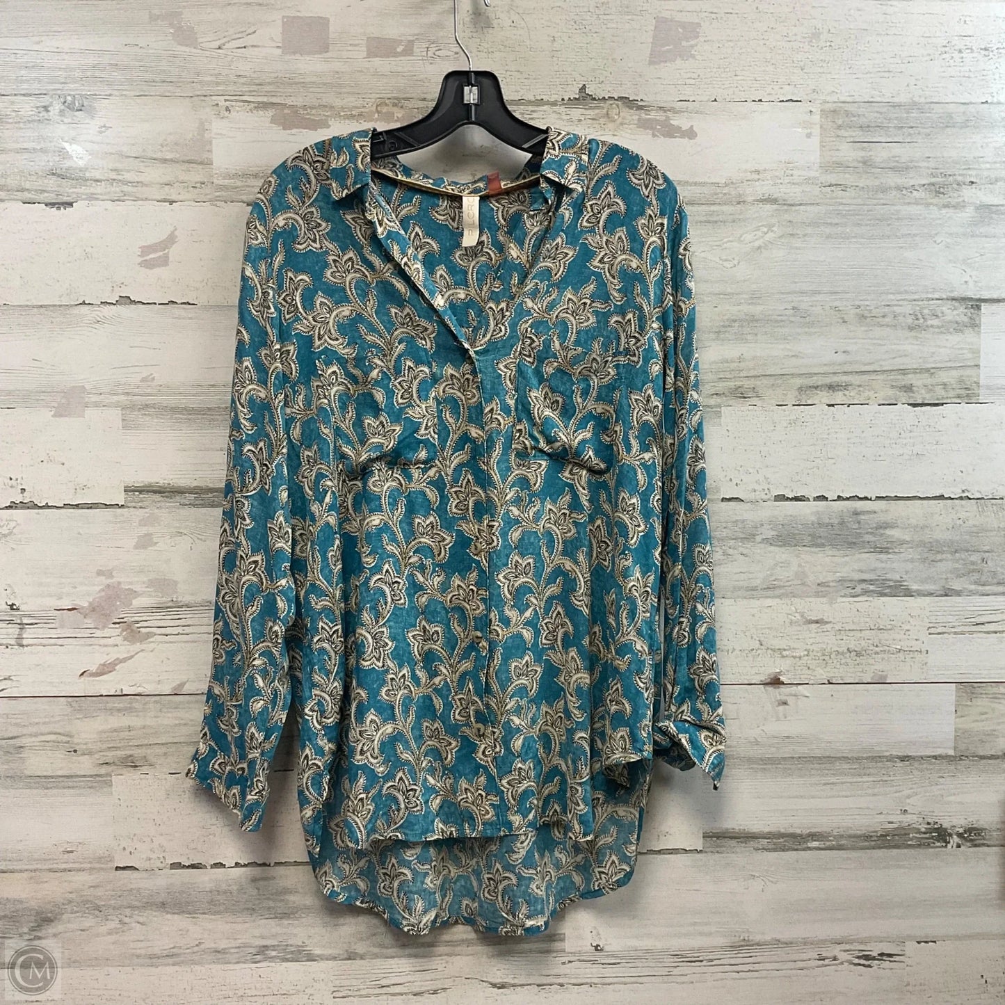 Blouse Long Sleeve By Pilcro In Blue, Size: S