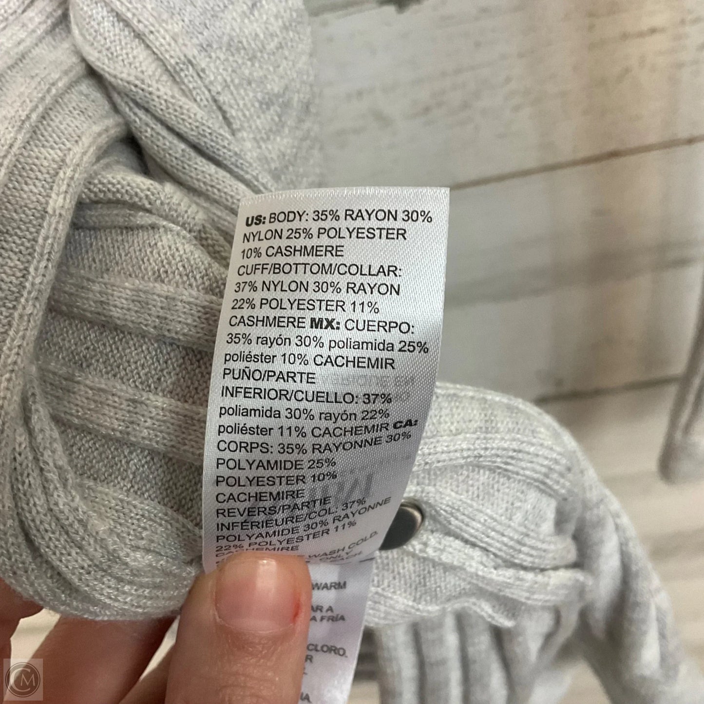 Sweater Cardigan By White House Black Market In Grey, Size: M