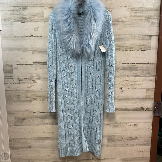 Sweater Cardigan By Boston Proper In Blue, Size: M
