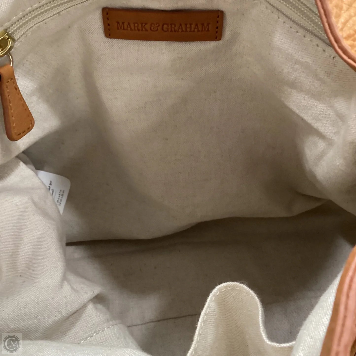 Handbag Leather By Mark & Graham, Size: Large