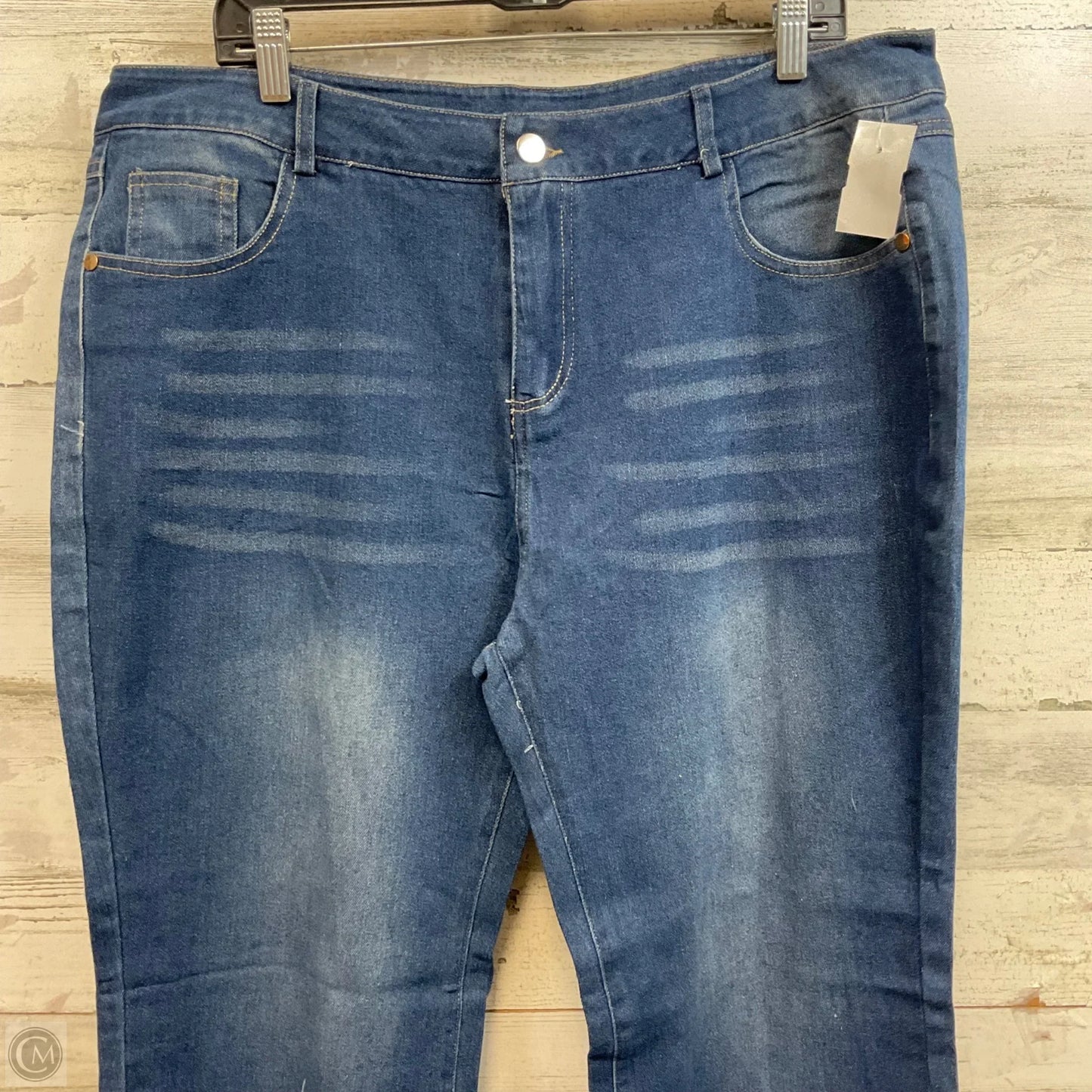 Jeans Wide Leg By Cme In Blue Denim, Size: 2x