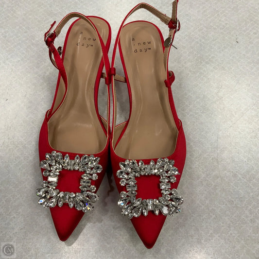 Shoes Heels Kitten By A New Day In Red, Size: 6.5
