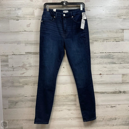 Jeans Skinny By Good American In Blue Denim, Size: 12