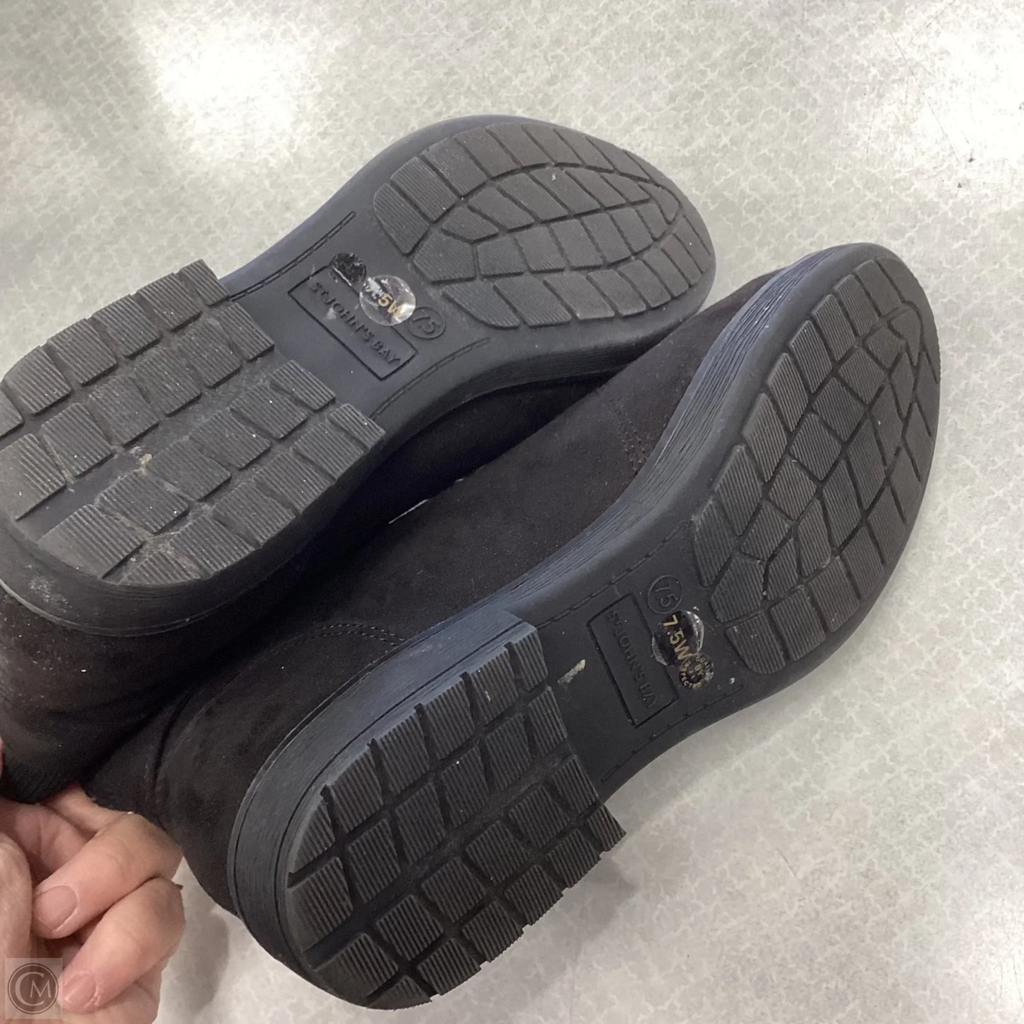 Boots Ankle Flats By St Johns Bay In Black, Size: 7.5