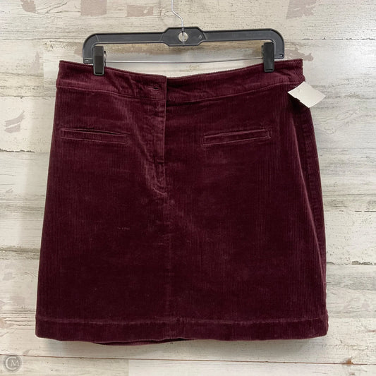 Skirt Mini & Short By Loft In Maroon, Size: 12