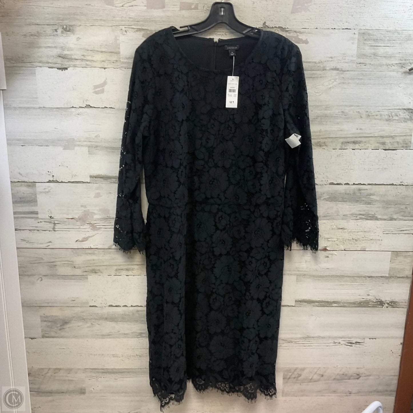 Dress Party Midi By Ann Taylor In Black, Size: L