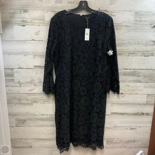 Dress Party Midi By Ann Taylor In Black, Size: L