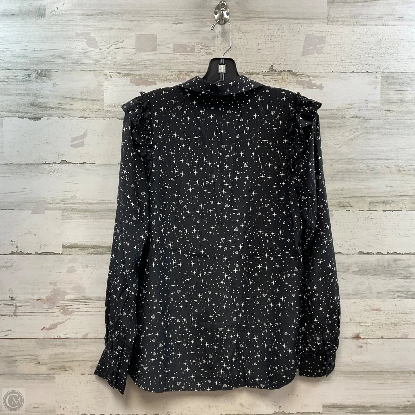 Blouse Long Sleeve By Frame In Black, Size: S