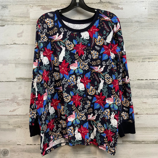 Top Long Sleeve By Vera Bradley In Blue, Size: 2x