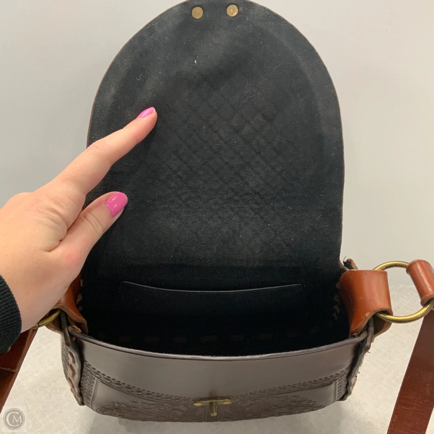 Crossbody Leather By Alma Mía, Size: Small